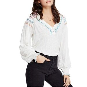 Free People Womens Siesta Fiesta Pullover Blouse